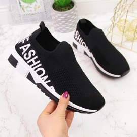 Black sports shoes slip on Filippo W PAW224A 1