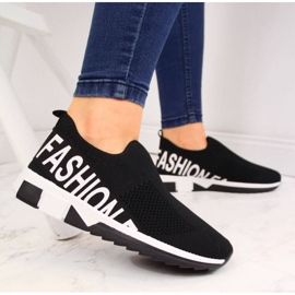 Black sports shoes slip on Filippo W PAW224A 2
