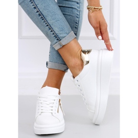Women's sneakers Lerato WHITE / GOLD golden 2 Women's sneakers Lerato WHITE / GOLD golden 2