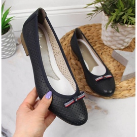 Rieker W RKR532 openwork ballerinas navy blue 1