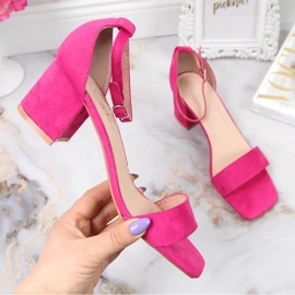 Sandals on the post of Vinceza W JAN107C pink 1