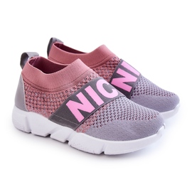 PA1 Children's Sport Slip-On Shoes Pink-Gray Cobby 1 PA1 Children's Sport Slip-On Shoes Pink-Gray Cobby 1