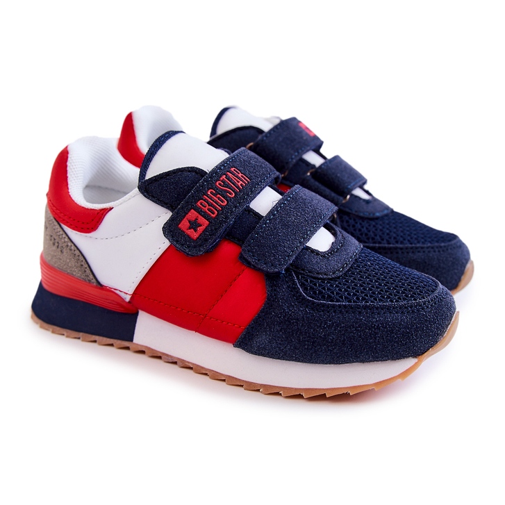 Children's Sport Shoes Memory Foam Big Star JJ374256 Navy Blue-Red white 1 Children's Sport Shoes Memory Foam Big Star JJ374256 Navy Blue-Red white 1