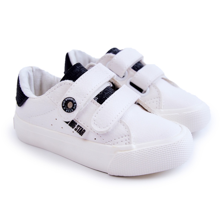 Children's Sneakers With Velcro Big Star JJ374108 White-Black 1 Children's Sneakers With Velcro Big Star JJ374108 White-Black 1