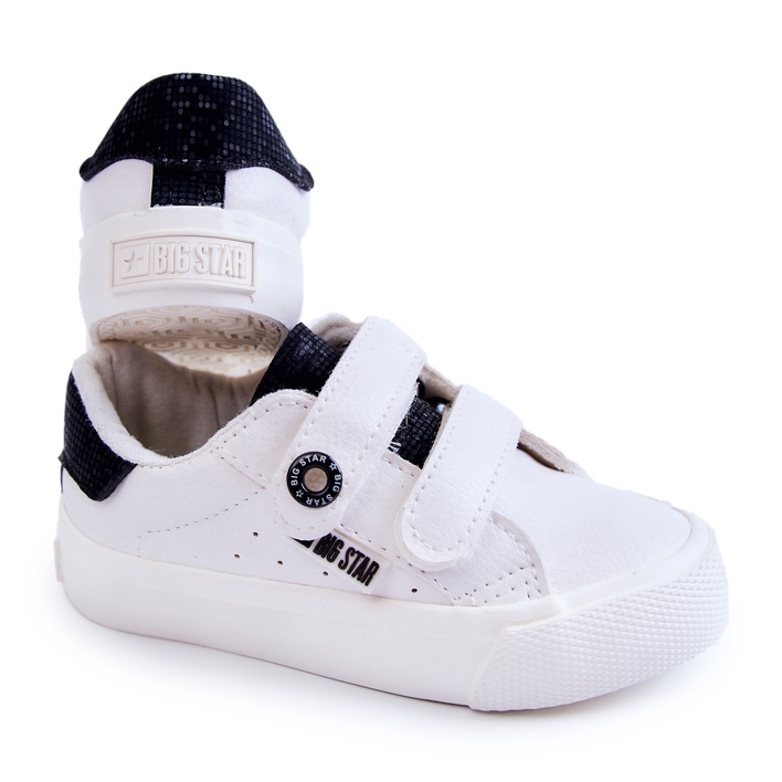 Children's Sneakers With Velcro Big Star JJ374108 White-Black 2 Children's Sneakers With Velcro Big Star JJ374108 White-Black 2