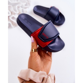 Light Children's Slippers Big Star JJ374351 Navy Blue red 2