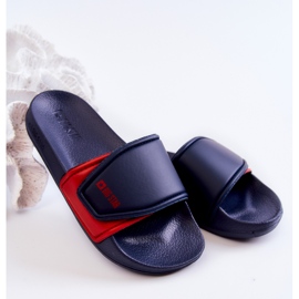 Light Children's Slippers Big Star JJ374351 Navy Blue red 1