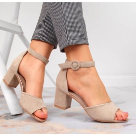 Sandals on the Vinceza W JAN96D beige post 2