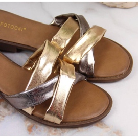 Potocki slippers WOL72 gold golden 2
