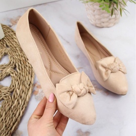 Ballerinas lordsy with a bow Potocki W WOL76 beige 1