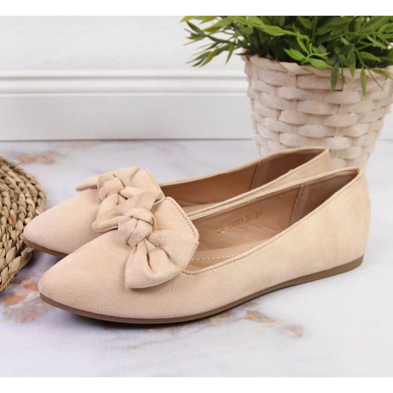 Ballerinas lordsy with a bow Potocki W WOL76 beige 2
