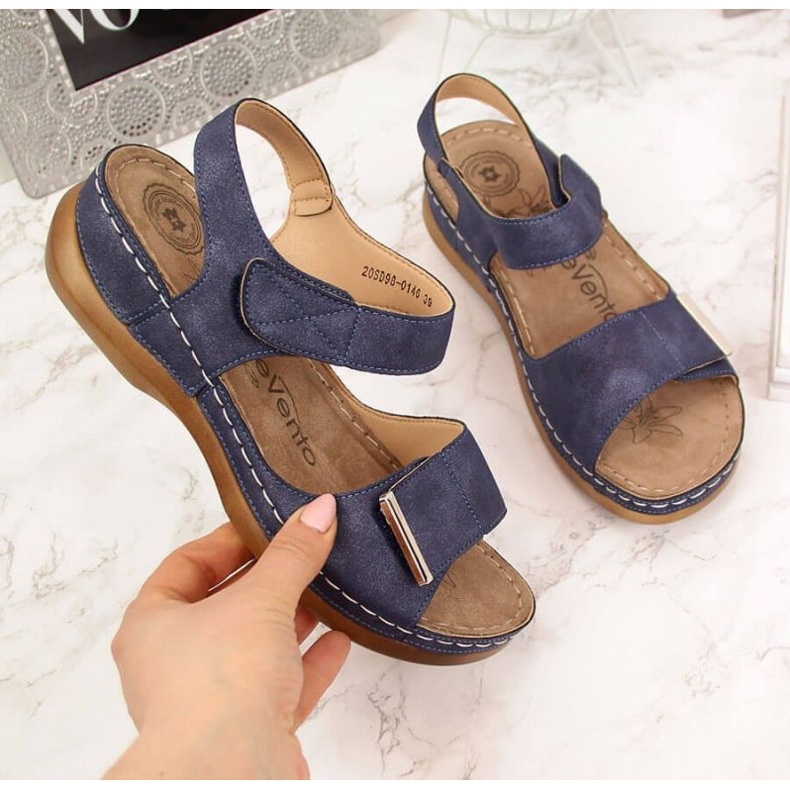 Velcro sandals eVento W EVE223C navy blue 1