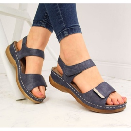 Velcro sandals eVento W EVE223C navy blue 2