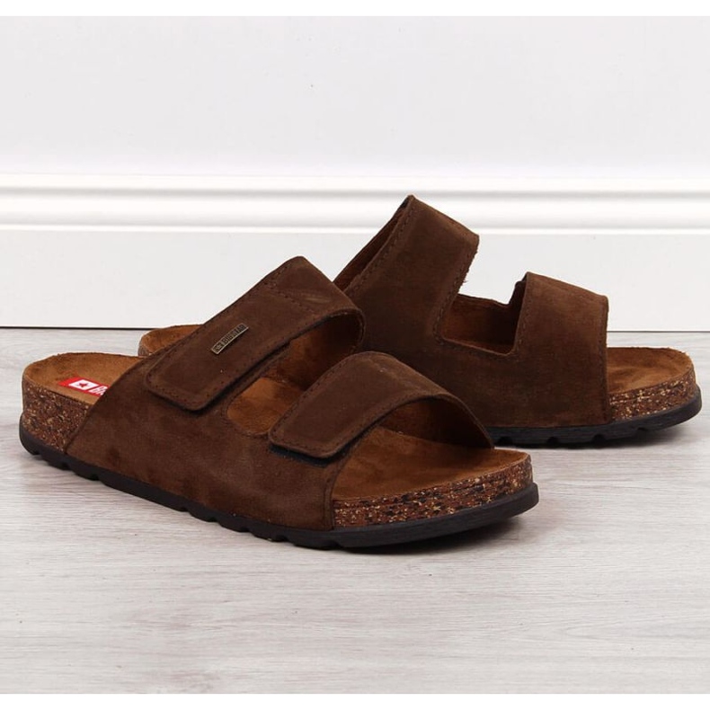 Velcro leather Big Star M JJ176002 brown 1 Velcro leather Big Star M JJ176002 brown 1