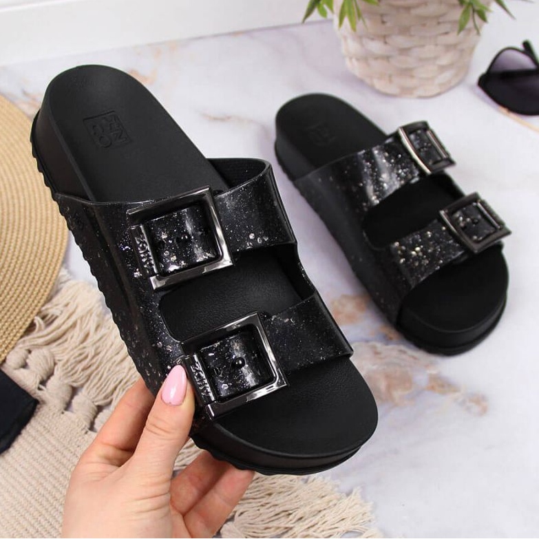 Rubber beach slippers Zaxy W INT1705 black 1