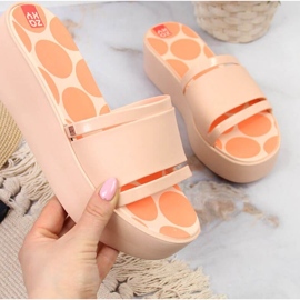 Rubber slippers on the platform Zaxy W INT1708A nude pink 1