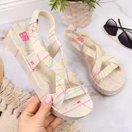 Zaxy W INT1709 beige rubber sandals 1