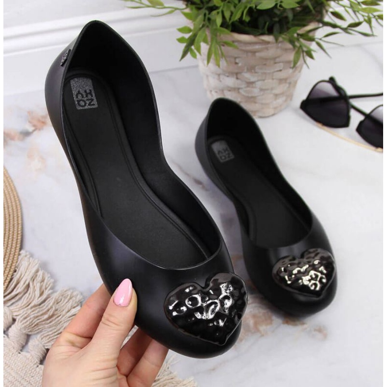 Meliski ballerinas with Zaxy heart W INT1711B black 1