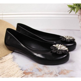 Meliski ballerinas with Zaxy flower W INT1712 black 2