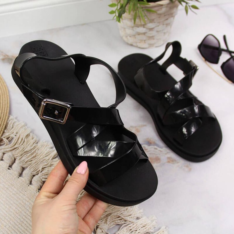 Zaxy W INT1714 rubber sandals black 1