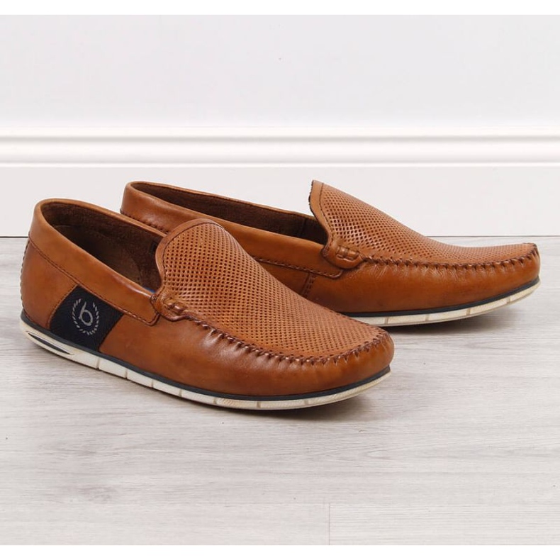 Bugatti JJ153094 leather moccasins, brown 1 Bugatti JJ153094 leather moccasins, brown 1