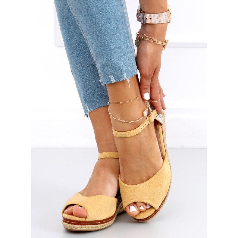 Sandals Espadrilles on the wedge Mandira Yellow 1