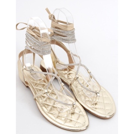 Abasi Gold tied sandals golden 1 Abasi Gold tied sandals golden 1