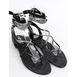 Abasi Black ankle-length sandals 1