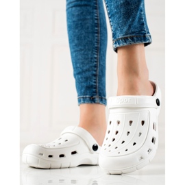 TRENDI Light white flip-flops 1