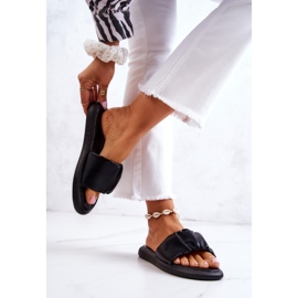 S.Barski Women's Classic Black Slippers Feline 2