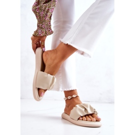 S.Barski Women's Classic Beige Feline Slippers 2