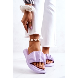 S.Barski Women's Classic Slippers Purple Feline violet 1