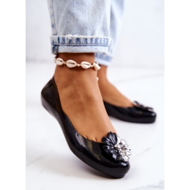 Women's Fragrant Rubber Ballerinas ZAXY JJ285048 Black 2