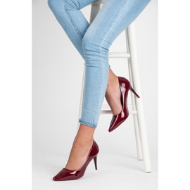 Comer Burgundy lacquered heels 2