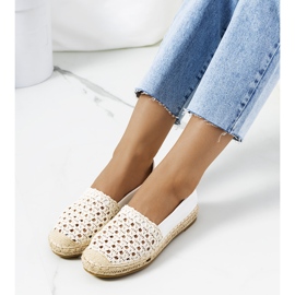 Kiomi Ecru Espadrilles braided white 1
