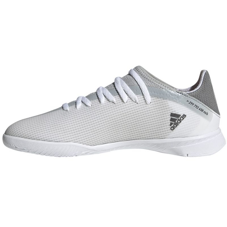 Adidas X Speedflow.3 In Jr FY3315 football boots grey, white shades of gray 1