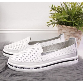 Leather openwork shoes Filippo W PAW342 white 2