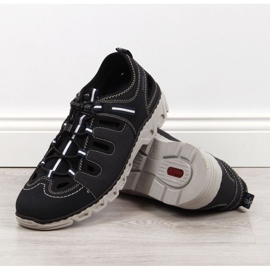 Leather shoes Rieker M RKR510 navy blue 2