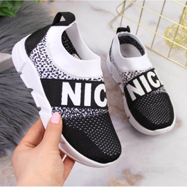 Sports shoes socks McKeylor Jr JAN94B black and white 1