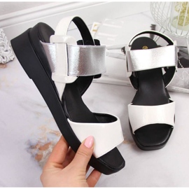 Wedge sandals Potocki W WOL75B white 1