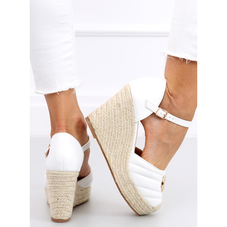 Wedge sandals Aika White 1