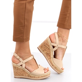 Wedge sandals Nancy Beige 1