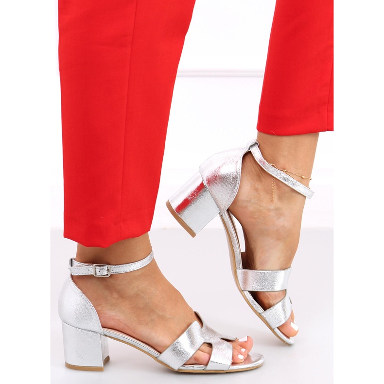High-heeled sandals from Nabila Silver 1