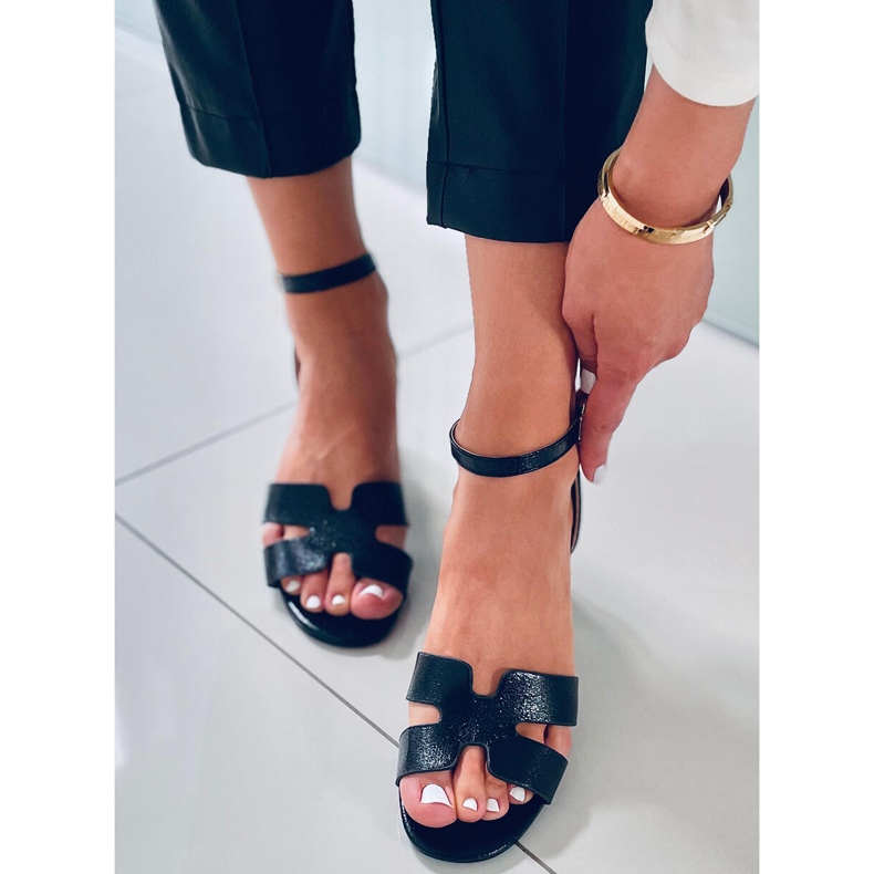 Nabila Black high-heeled sandals 1