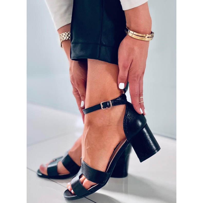 Nabila Black high-heeled sandals 2