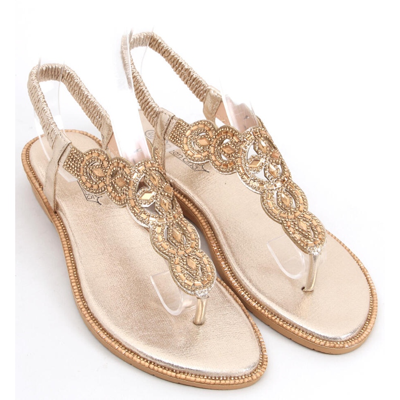 Saida Gold flip-flops golden 2
