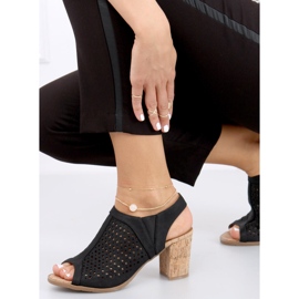 Openwork sandals on the Assia Black post 1