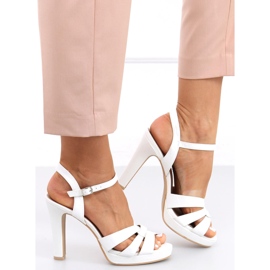 Camara White high-heeled sandals 2