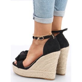 Espadrilles sandals on the wedge Aida Black 1