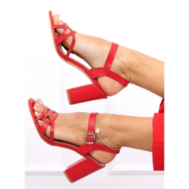 Rania Red high-heeled sandals 1
